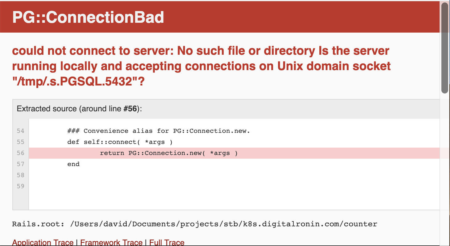 Rails DB Error